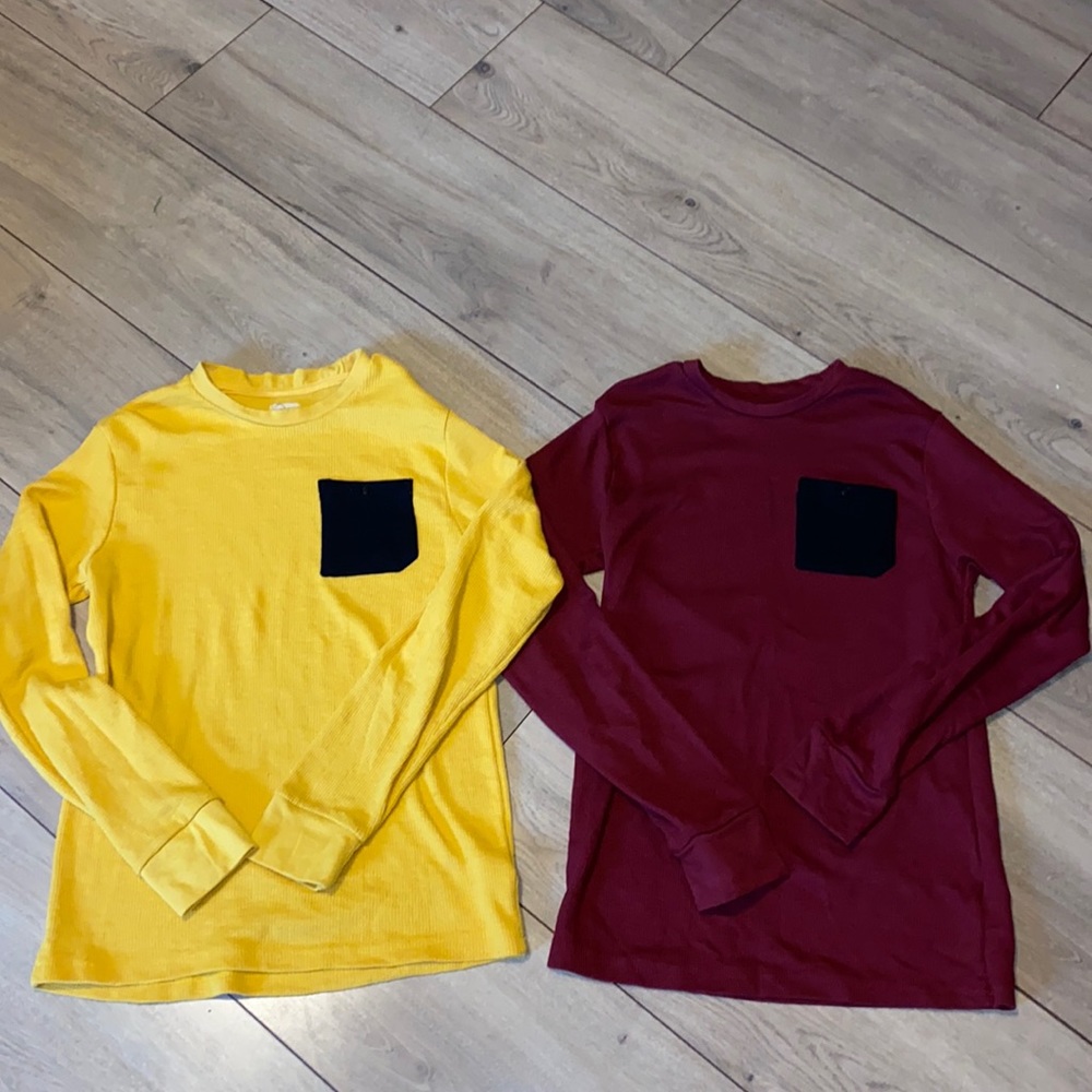 Big Boys shirts- Burgundy and Yellow